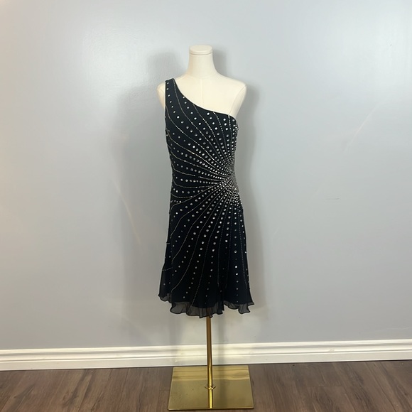 Scala Vintage Black Short Silk Dress - Picture 4 of 16